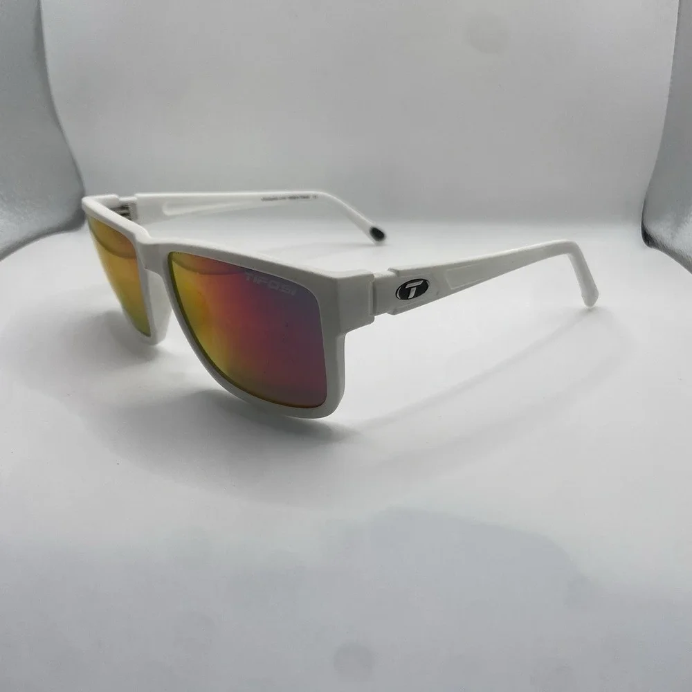 Tifosi Optics Hagen XL Sunglasses Matte White,‎ w/Smoke Red Mirror Lenses Read